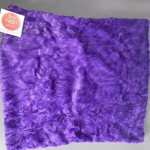 NWT. Purple Minky Throw Pillow Cover. Sew Sweet Minky company.